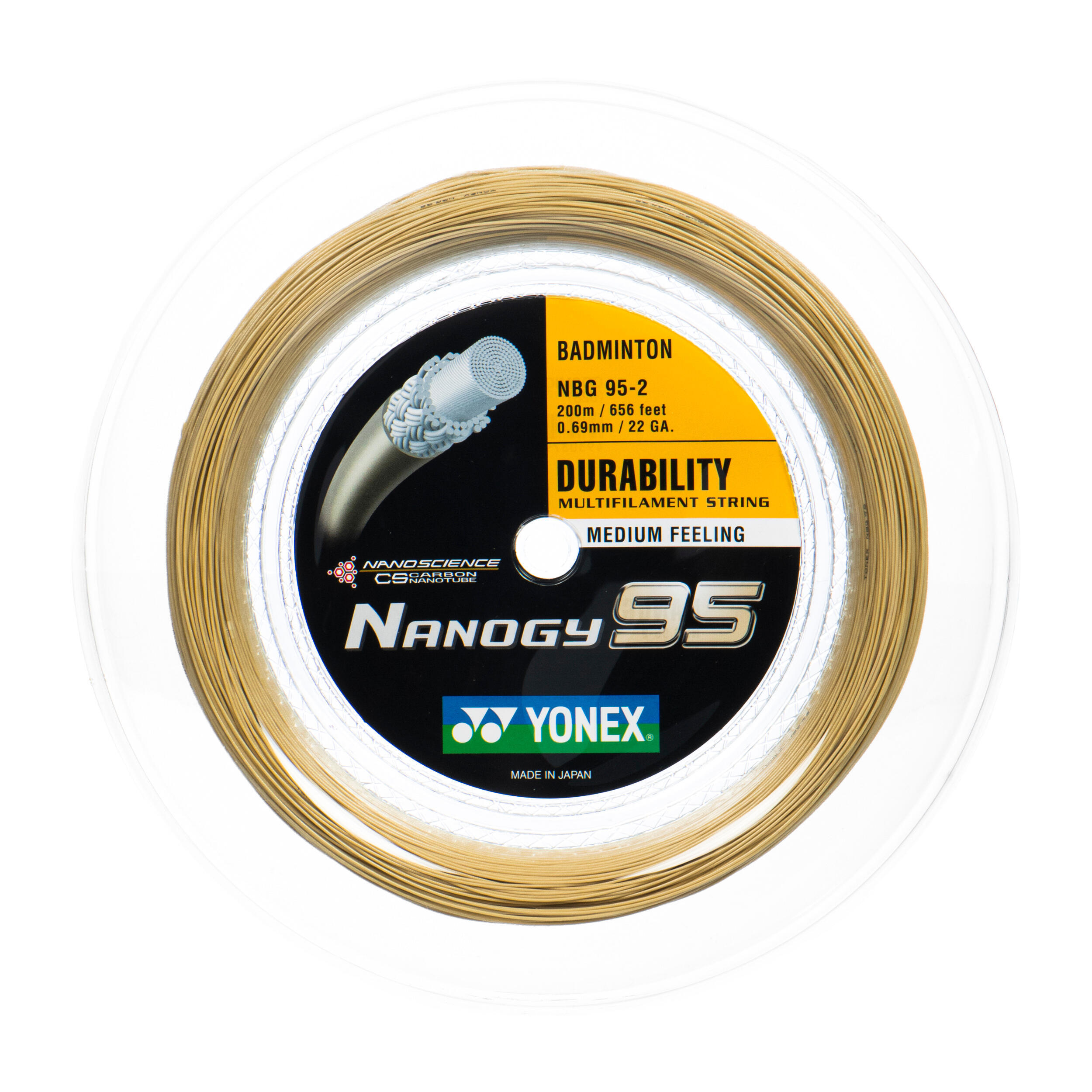 Бадминтонная струна Nanogy 95 желтая YONEX