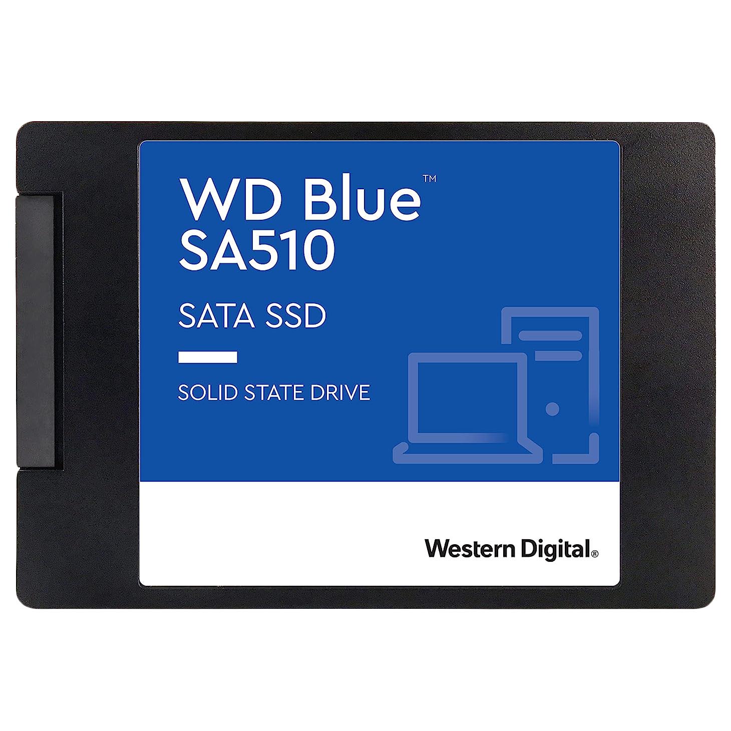 накопитель ssd wd sa510 500gb blue wds500g3b0b Внутренний твердотельный накопитель Western Digital WD Blue SA510, WDS200T3B0A, 2Тб, 2,5