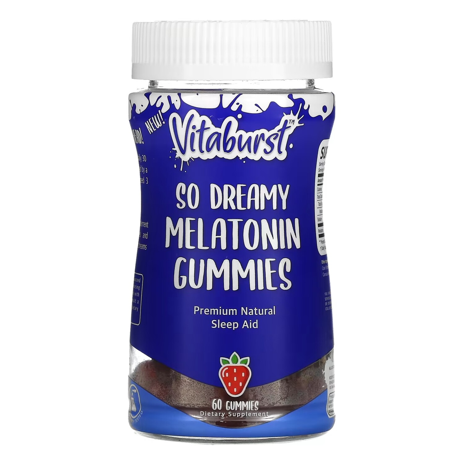 

Vitaburst So Dreamy Melatonin Gummies клубника, 60 жевательных таблеток