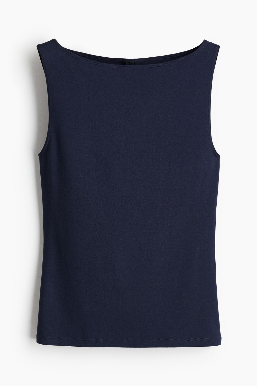 

Топ H&M Boat-neck Sleeveless, темно-синий