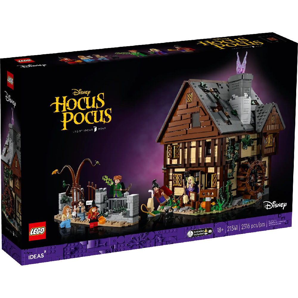 Конструктор Lego Disney Hocus Pocus: The Sanderson Sisters' Cottage 21341, 2316 деталей сумка рюкзак сестры ведьмы сандерсон из фильма фокус покус hocus pocus loungefly