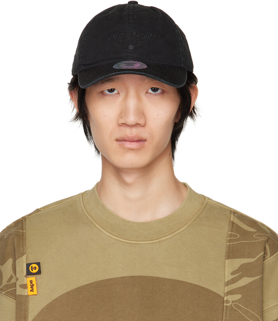 

Черная потертая кепка AAPE by A Bathing Ape