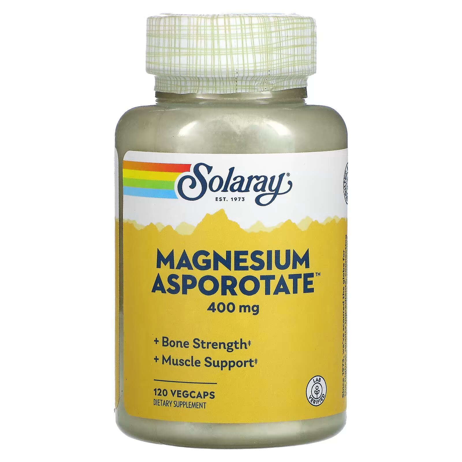 Solaray, Magnesium Asporotate, магний, 200 мг, 120 растительных капсул - фото