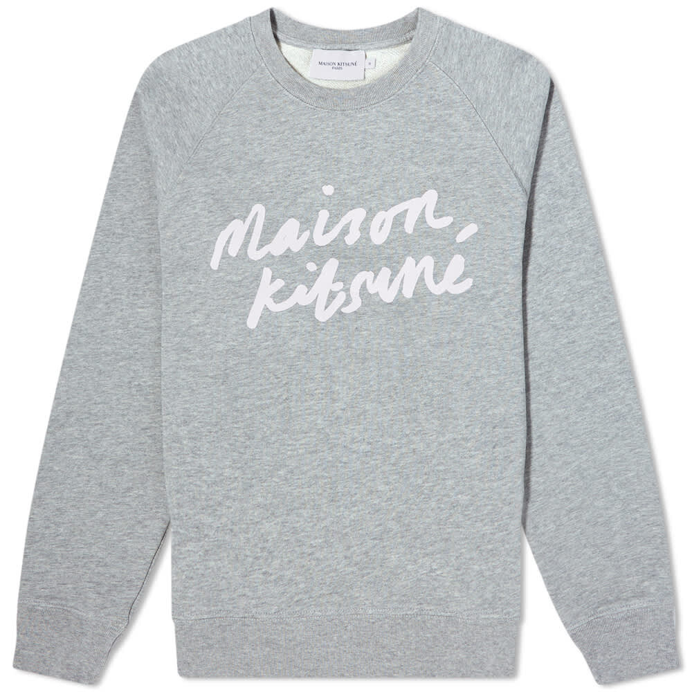 

Толстовка Maison Kitsuné Handwriting Adjusted Crew Sweat, Серый