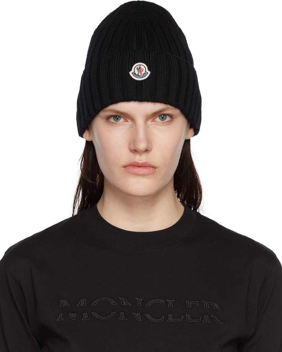 

Черная вязаная шапка Rob Moncler