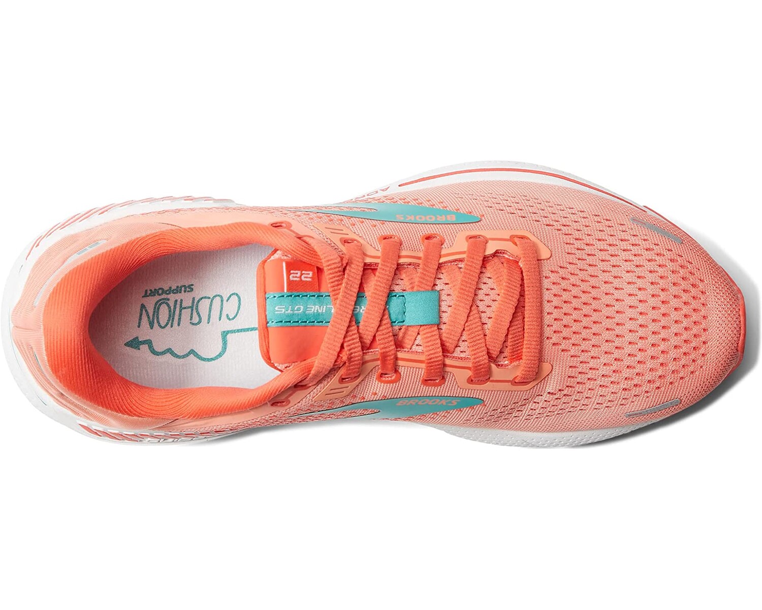 

Кроссовки Adrenaline GTS 22 Brooks, коралловый, Красный