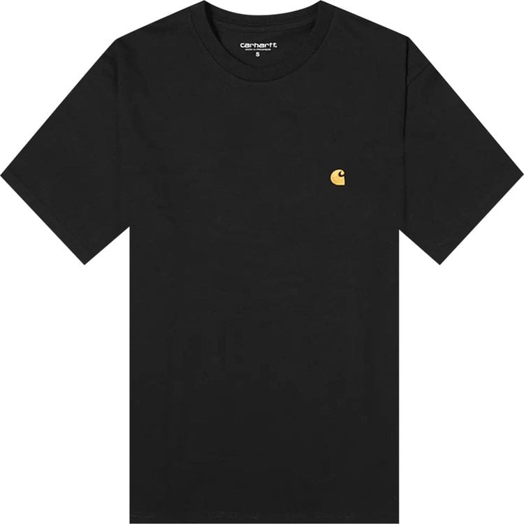 

Футболка Carhartt WIP Short-Sleeve Chase T-Shirt 'Black/Gold', черный