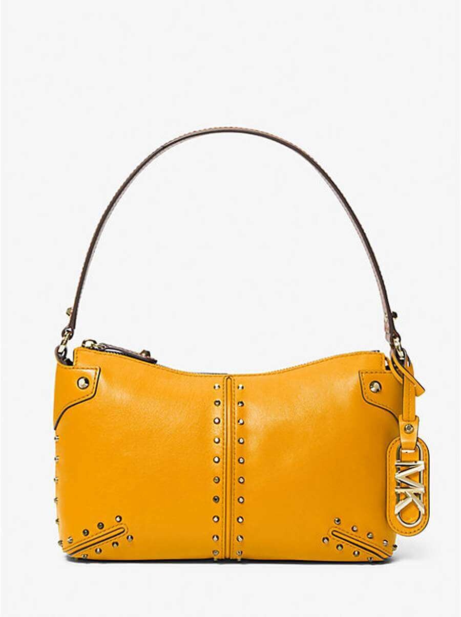 

Сумка Michael Michael Kors Astor Large Studded Leather Shoulder, желтый