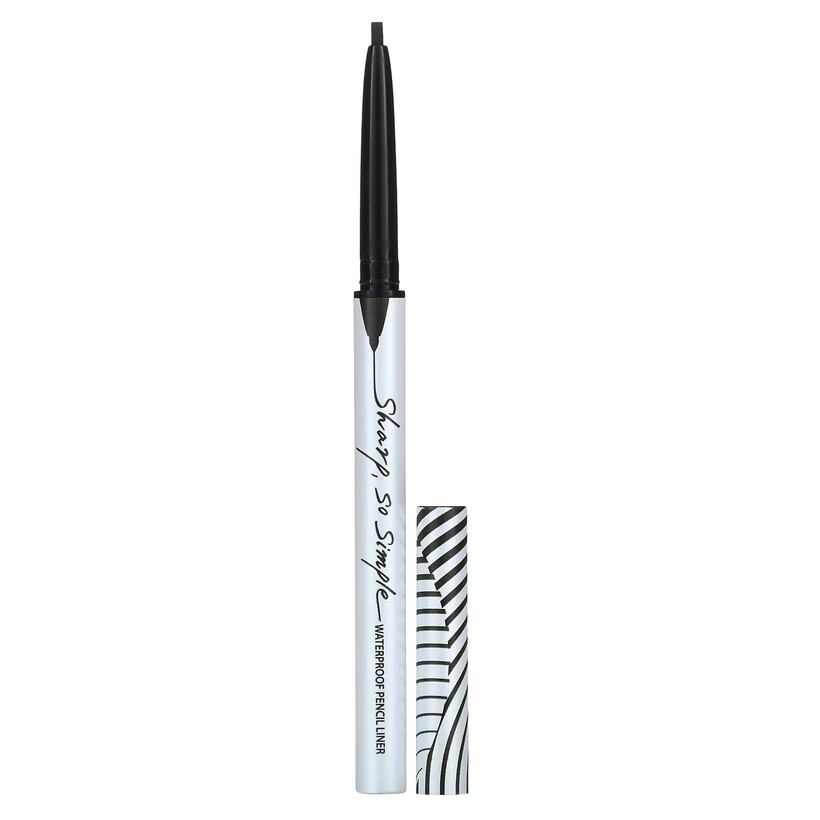 цена Clio, Sharp, So Simple, водостойкая подводка для карандашей, 01 черный, 0,14 г (0,004 унции)