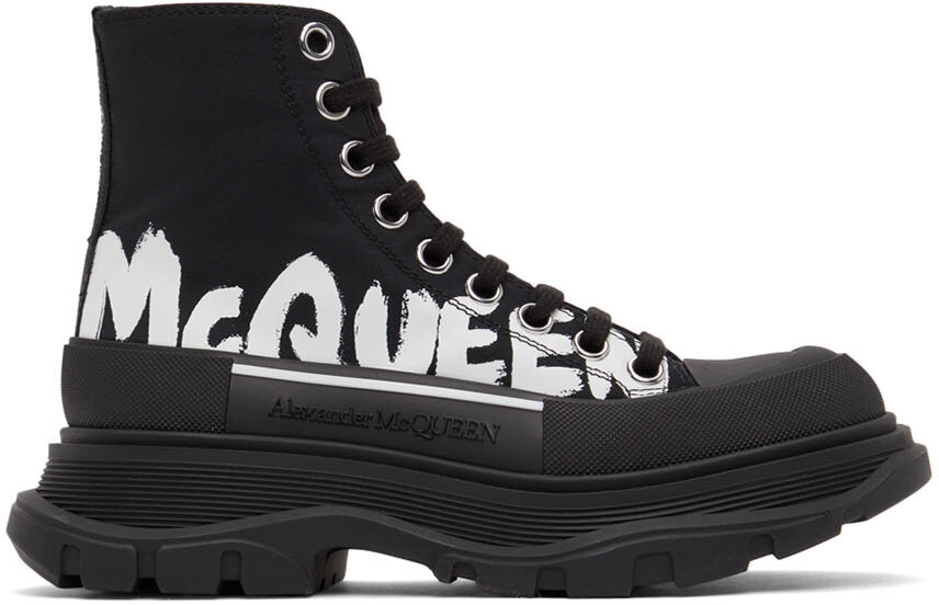

Черные высокие кеды с логотипом Tread Slick Alexander McQueen