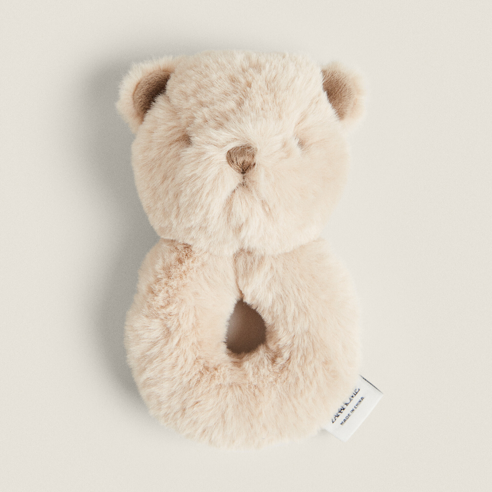 Мягкая игрушка-погремка медведь Zara Home, бежево-коричневый