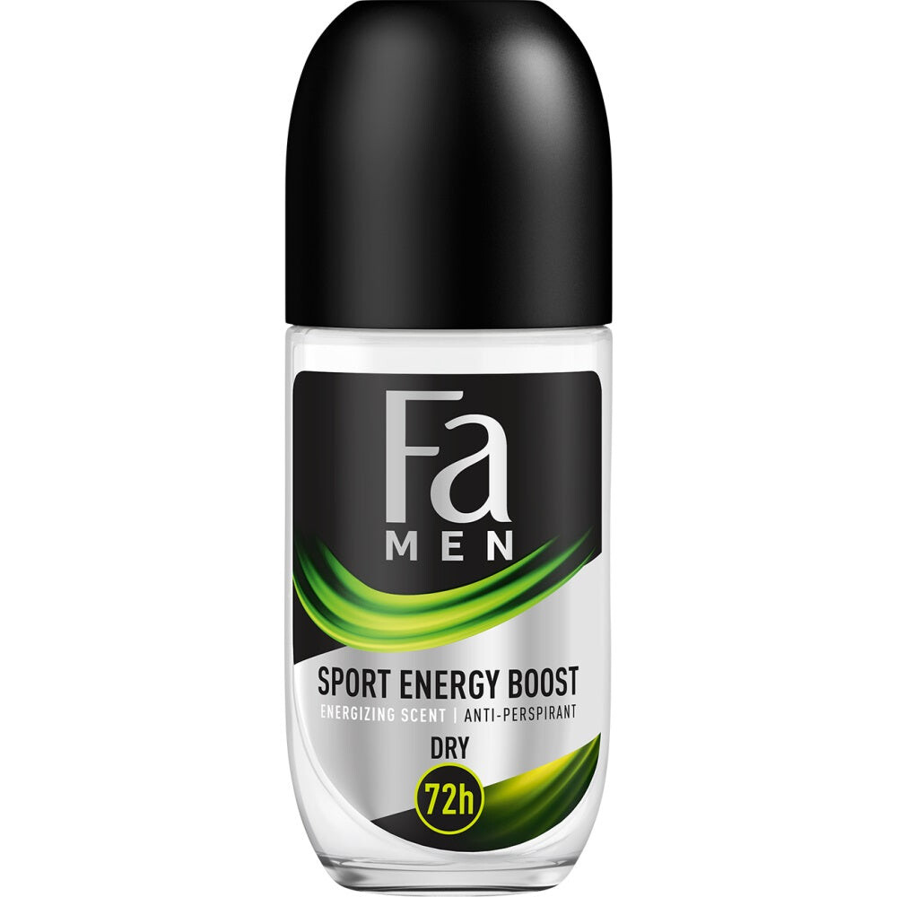 

Fa Шариковый антиперспирант Men Sport Energy Boost 72 часа с бодрящим зеленым ароматом 50 мл
