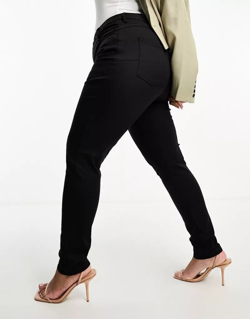 

Черные джинсы скинни пуш-ап ASOS DESIGN Curve