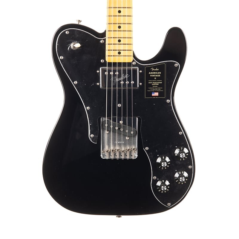 

Fender American Vintage II 1977 Telecaster Custom с вырезом на животе - черный Fender American Vintage II Telecaster Custom with Belly Cut