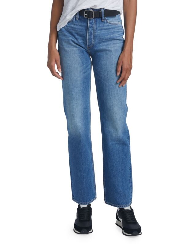 

Прямые джинсы alex с высокой посадкой rag & bone Blue