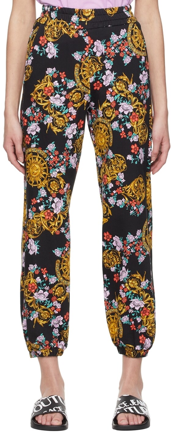 

Черные хлопковые брюки для отдыха Versace Jeans Couture