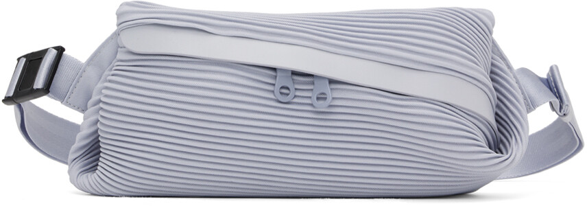 

Серый клатч со складками по косой Pleats Please Issey Miyake