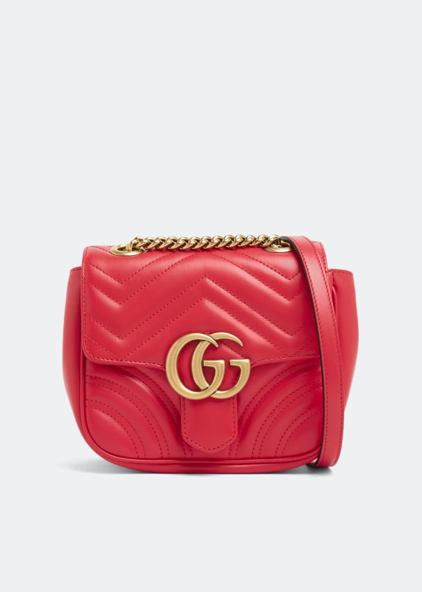 Сумка GUCCI GG Marmont mini shoulder bag, красный мини сумка uniqlo round mini shoulder красный