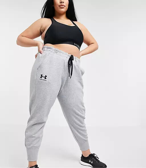 

Спортивные брюки Under Armour Plus Rival, серый/черный