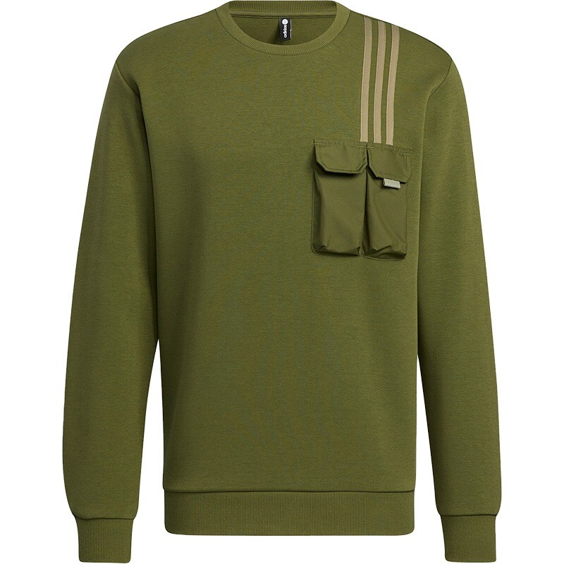 Свитшот Adidas Neo Crew Neck Casual Knit, зеленый