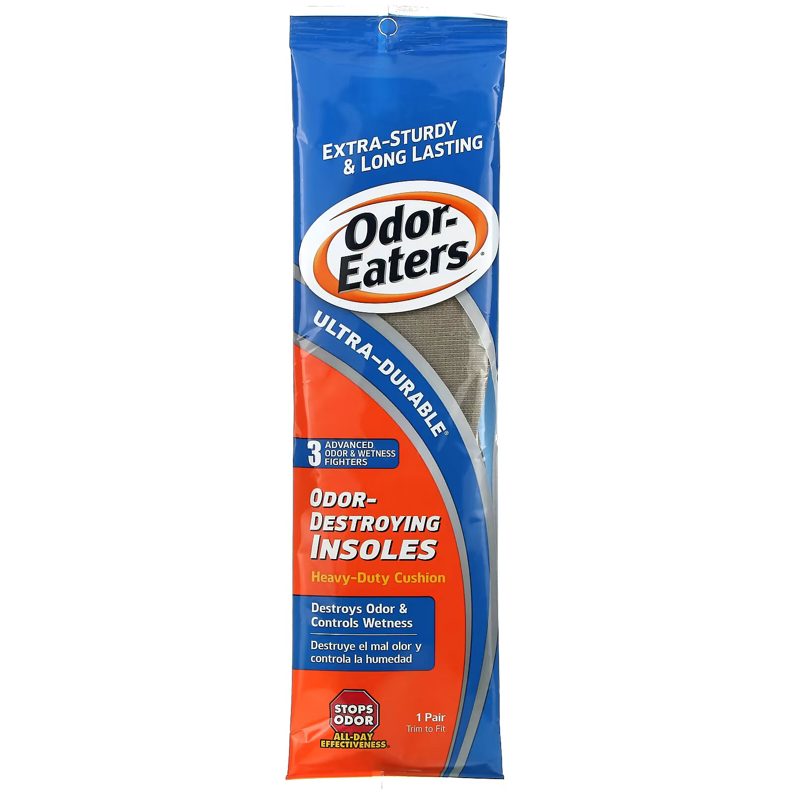 Odor Eaters, Устраняющие запах стельки, усиленная подушка, 1 пара odor eaters тальк для ног 170 г 6 унций