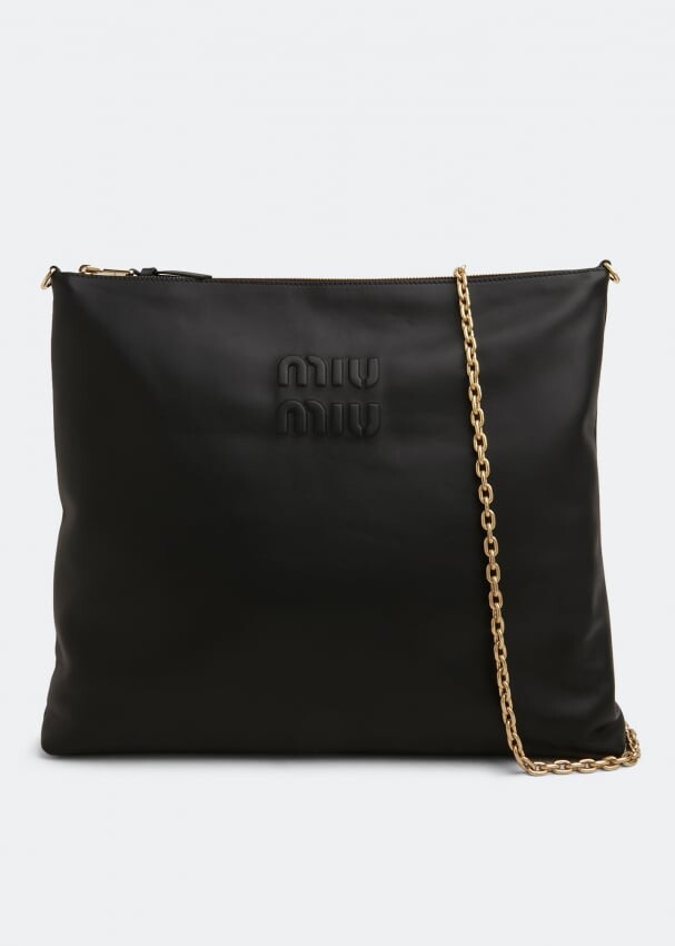 

Сумка MIU MIU Leather shoulder bag, черный