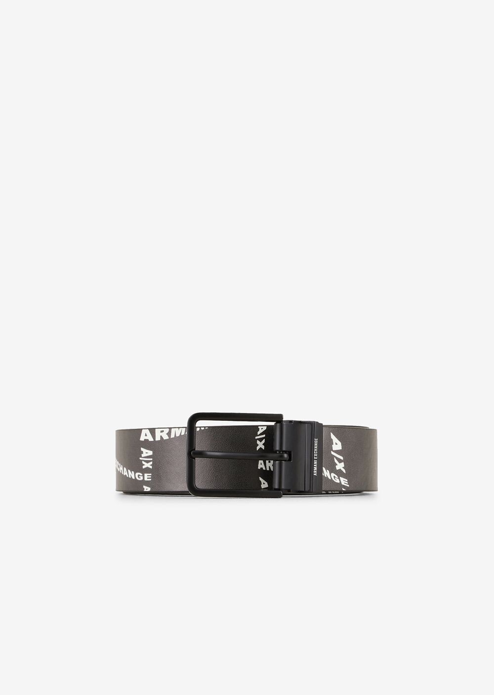 

Ремень из кожи с регенерированным логотипом Armani Exchange, черный