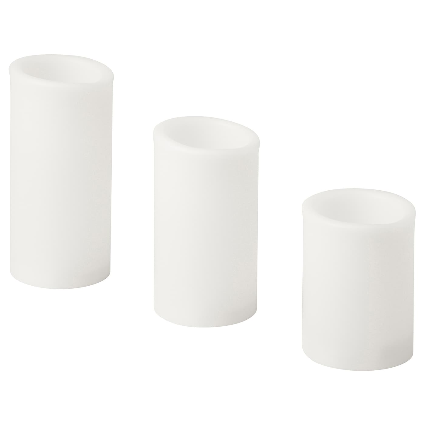 ÄDELLÖVTRÄD ЭДЕЛЛЁВТРЭД Светодиодная формовая свеча, 3 шт., белый/для помещений IKEA свечи водные светодиодные qwerty в блистере по 4 шт