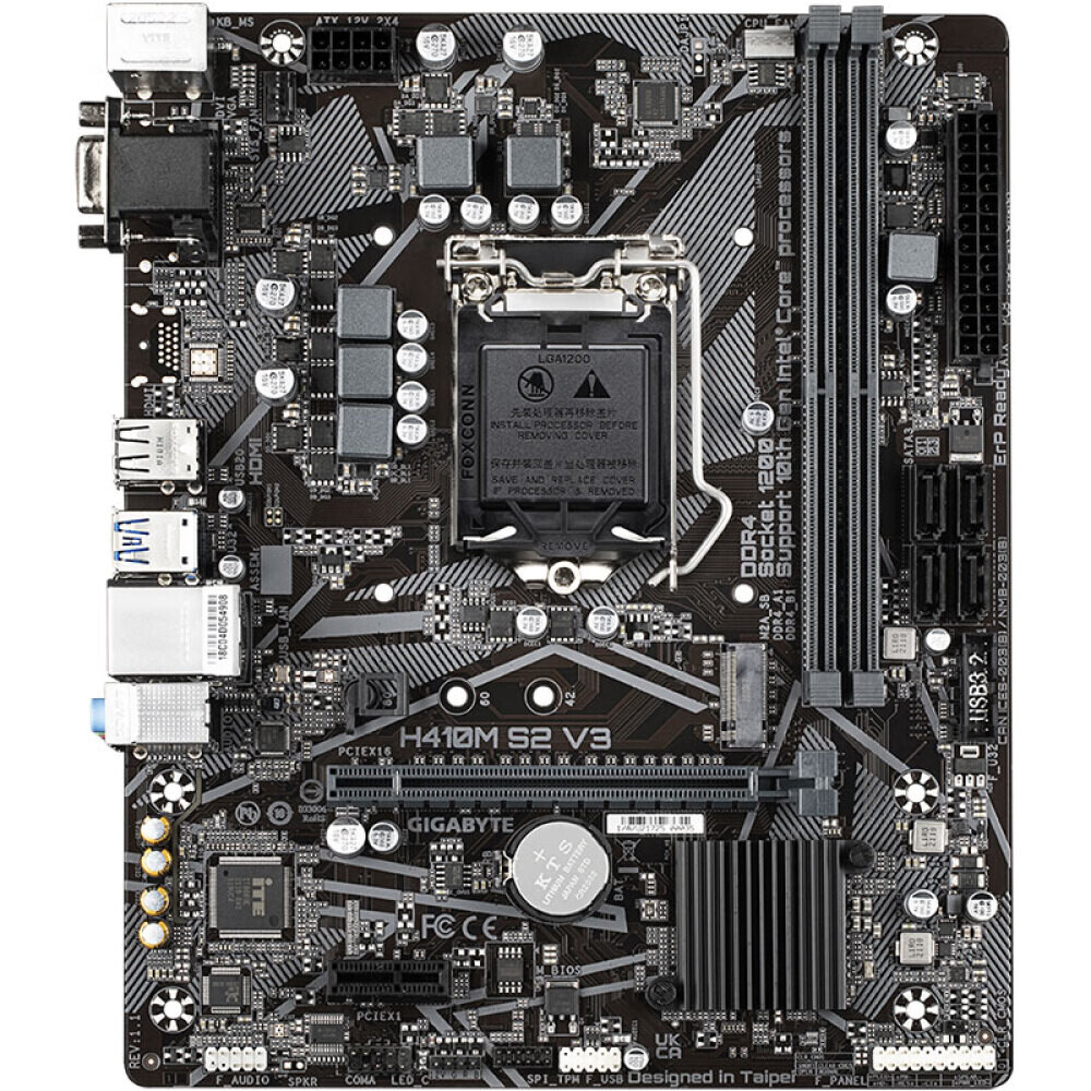 

Материнская плата Gigabyte H410M S2 V3, LGA1200, DDR4