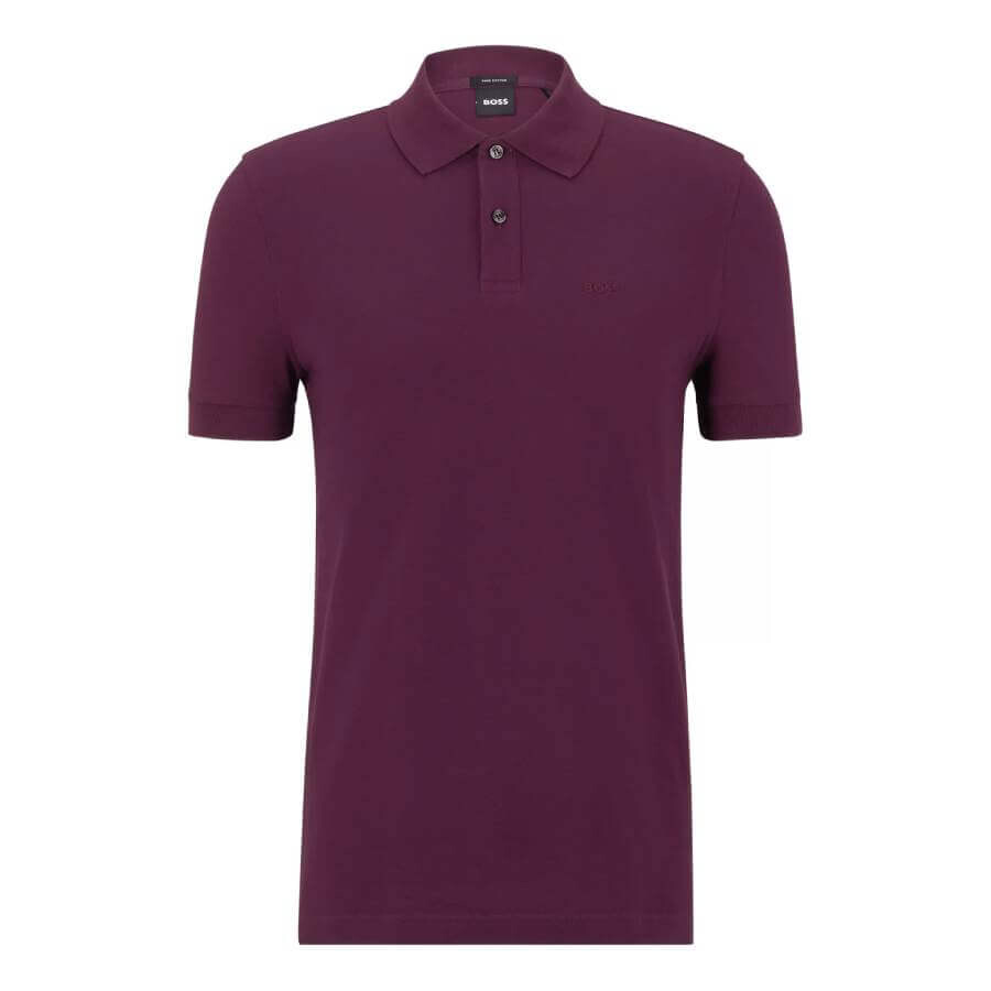 

Футболка-поло Hugo Boss Regular Fit Polo Logo Embroidery, фиолетовый