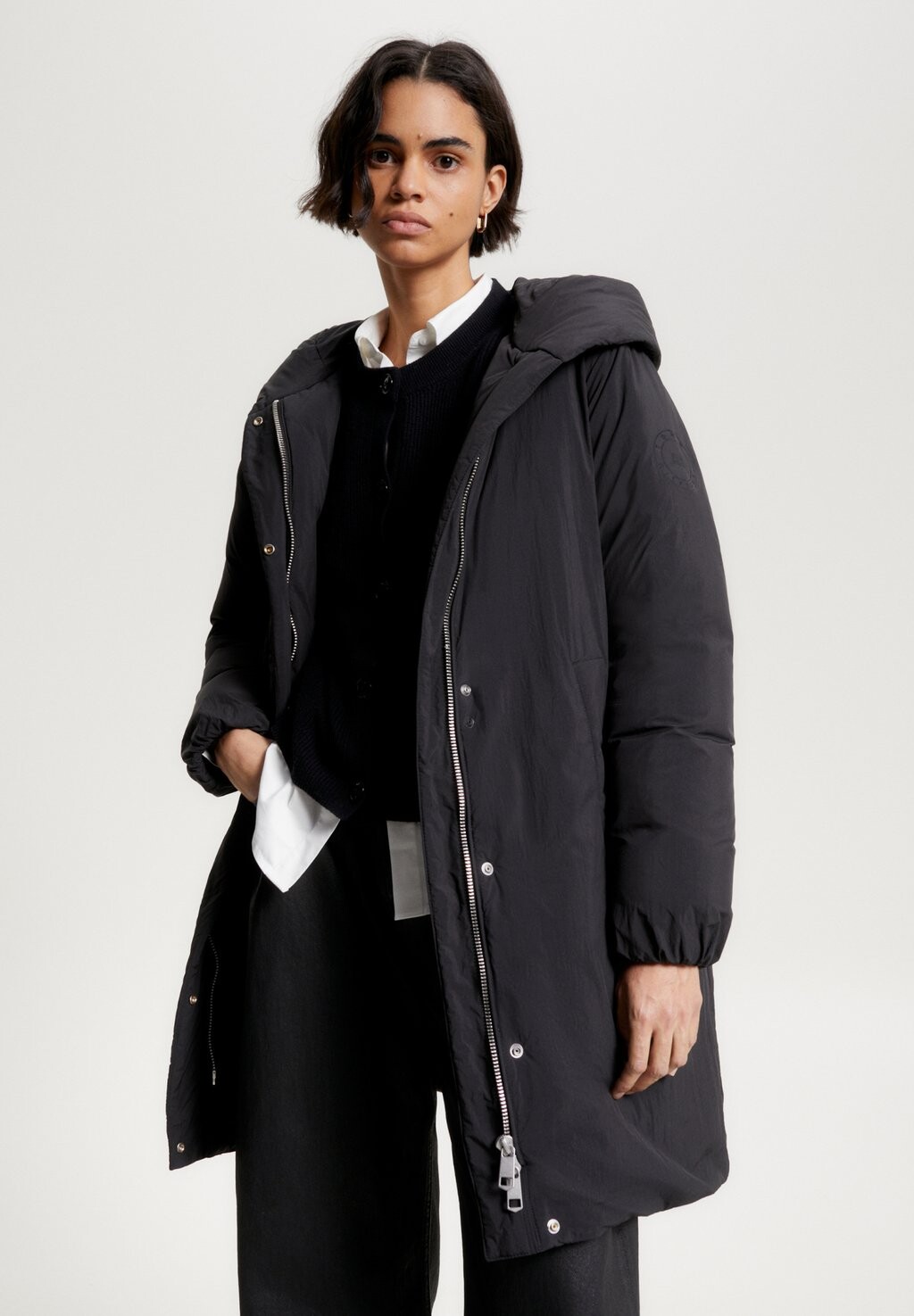 

Зимнее пальто Tommy Hilfiger, черное, Черный