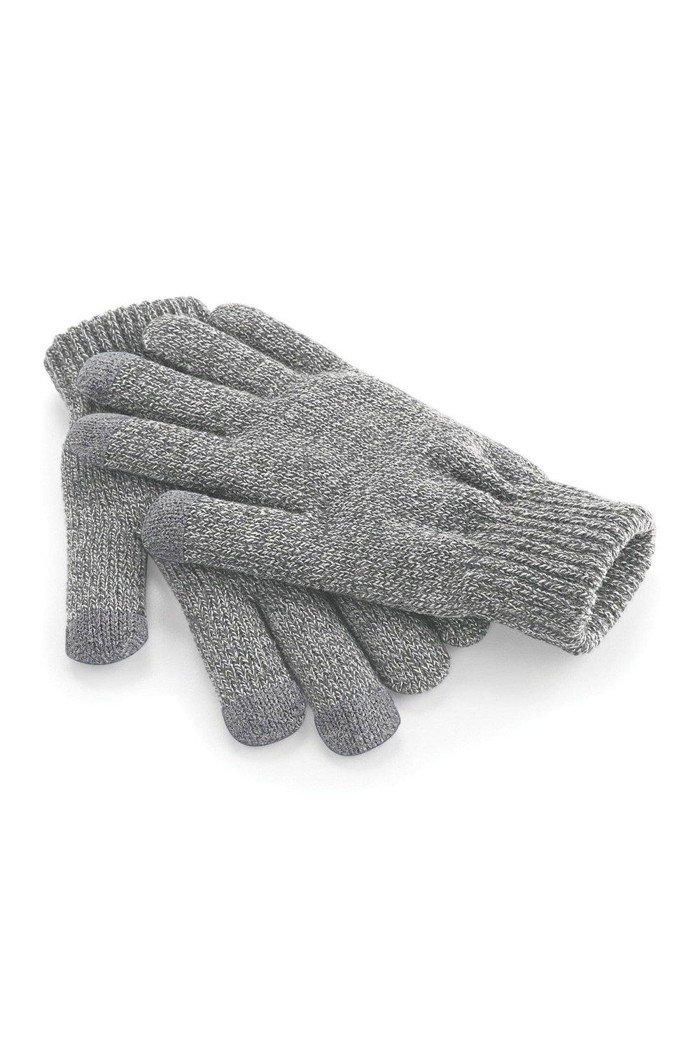 Зимние перчатки для смартфона/iPhone/IPad с сенсорным экраном Beechfield, серый