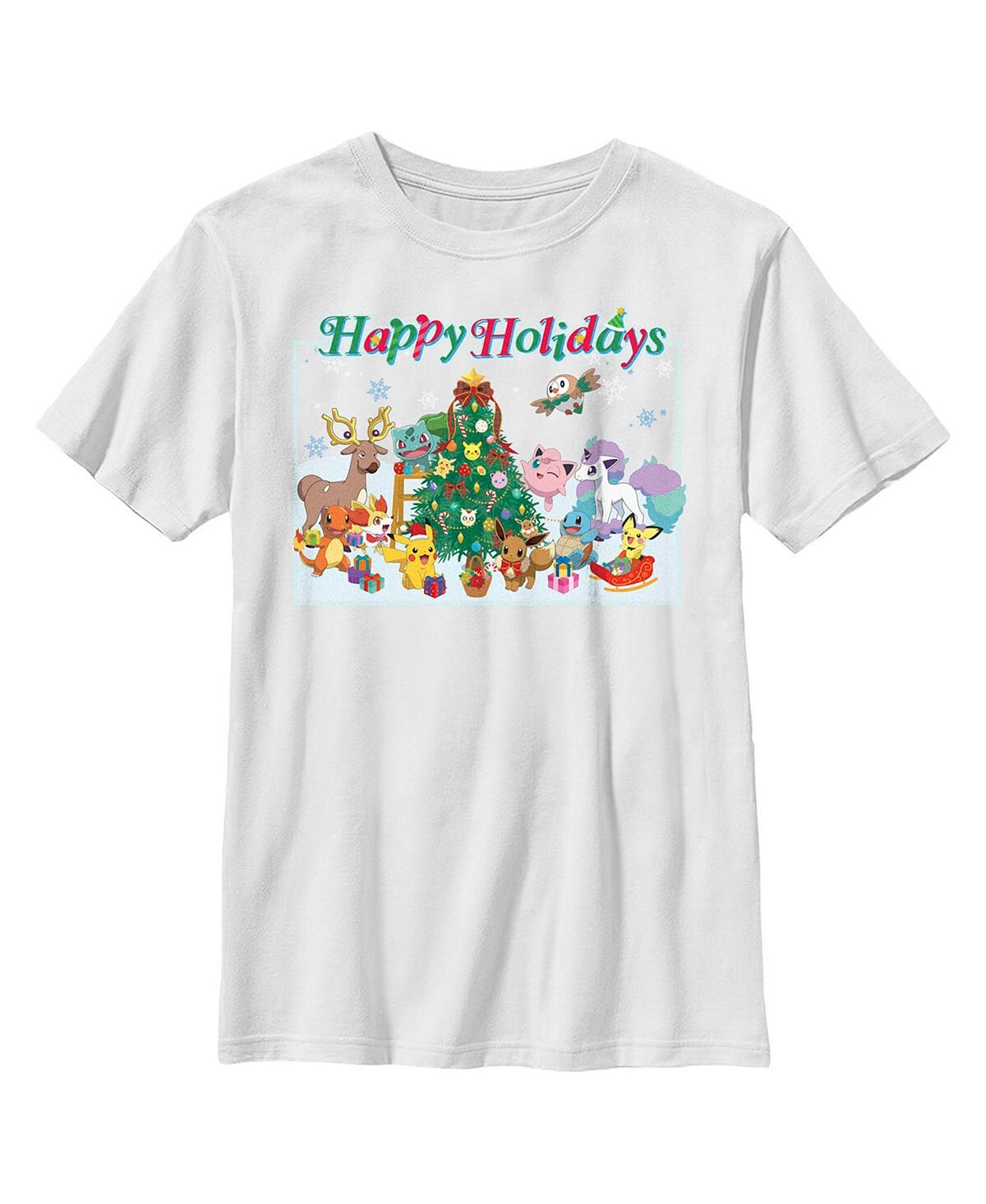 

Детская футболка Pokemon Happy Holidays Crew для мальчиков Nintendo