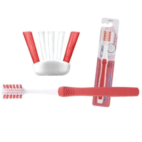 Мягкая зубная щетка, красная V++max Better Toothbrush, inna