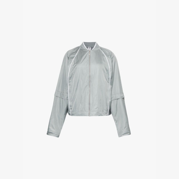 

Куртка свободного кроя с фирменным принтом и ребристым вырезом горловины Nike X Jacquemus, белый