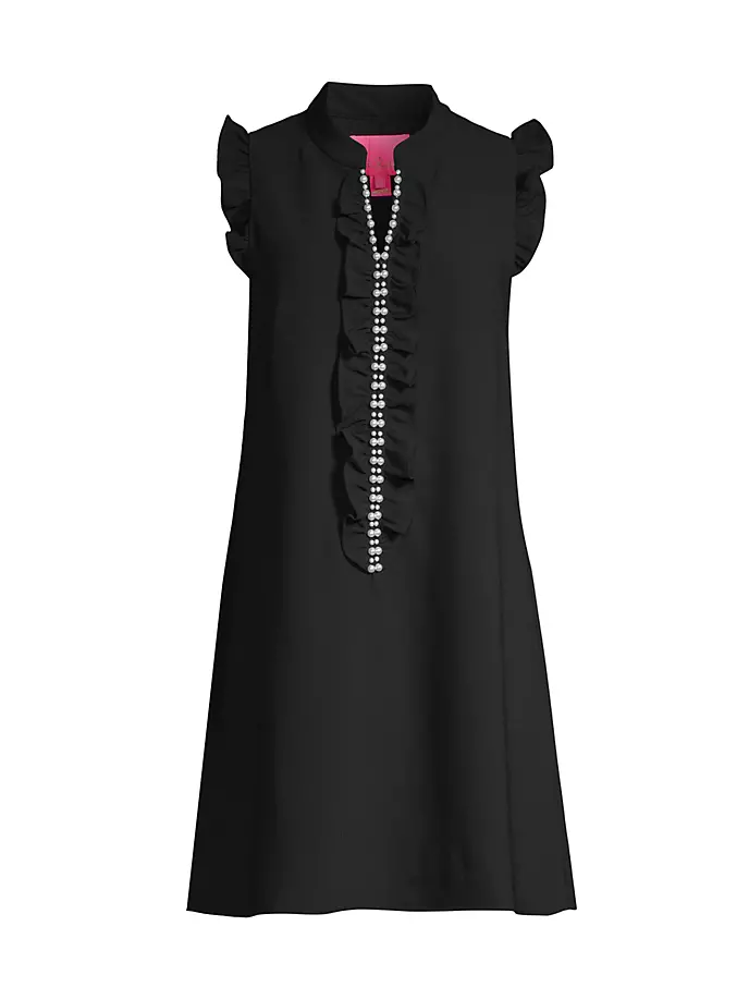 

Платье прямого кроя Adalee с V-образным вырезом и украшением Lilly Pulitzer, цвет onyx