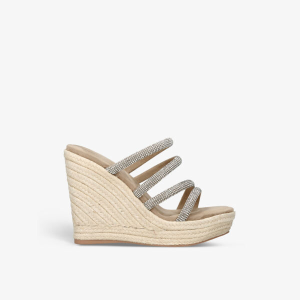 

Плетеные туфли на танкетке Spirit с кристаллами Carvela, серебряный