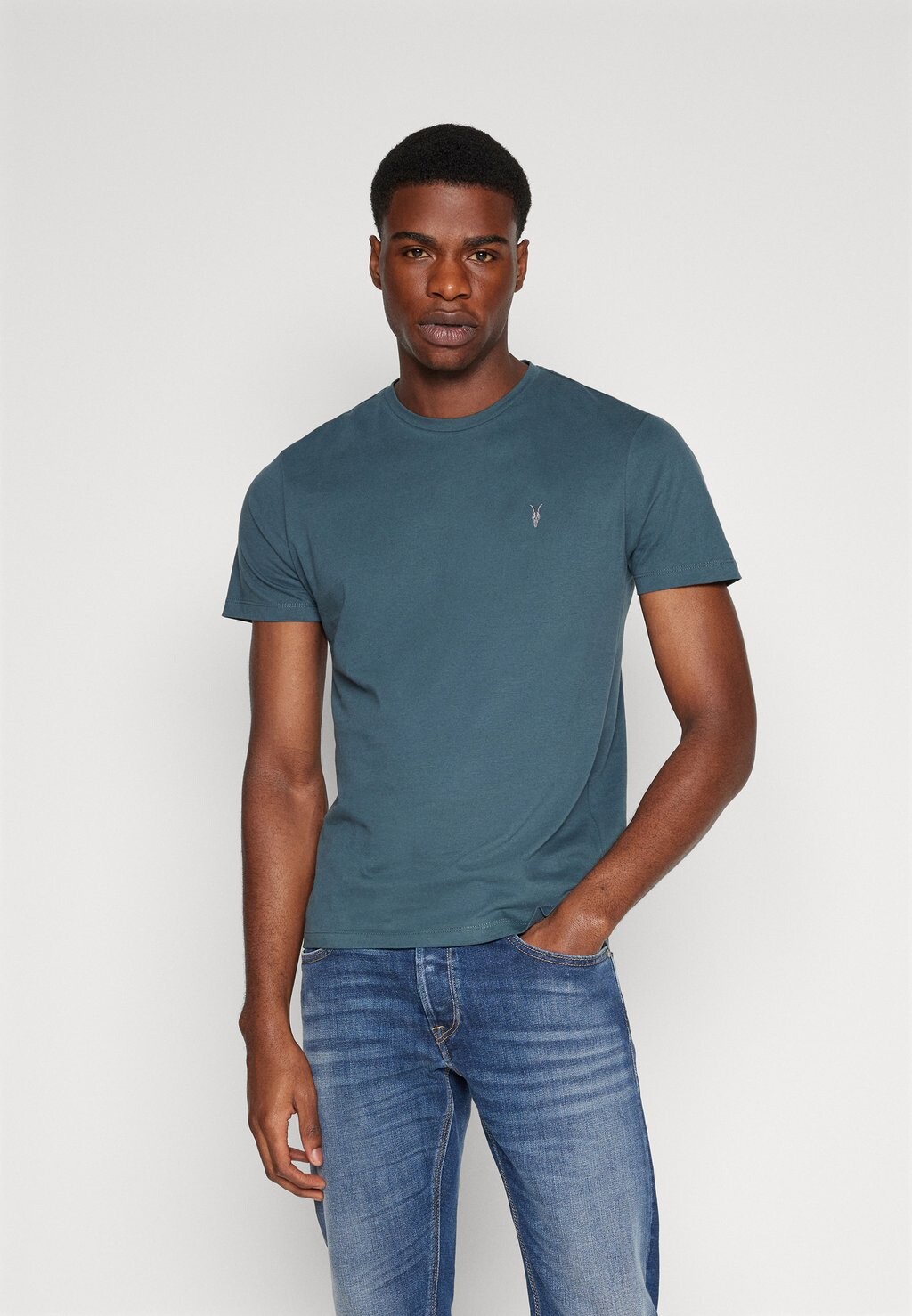 

Базовая футболка Brace Crew AllSaints, цвет universe blue