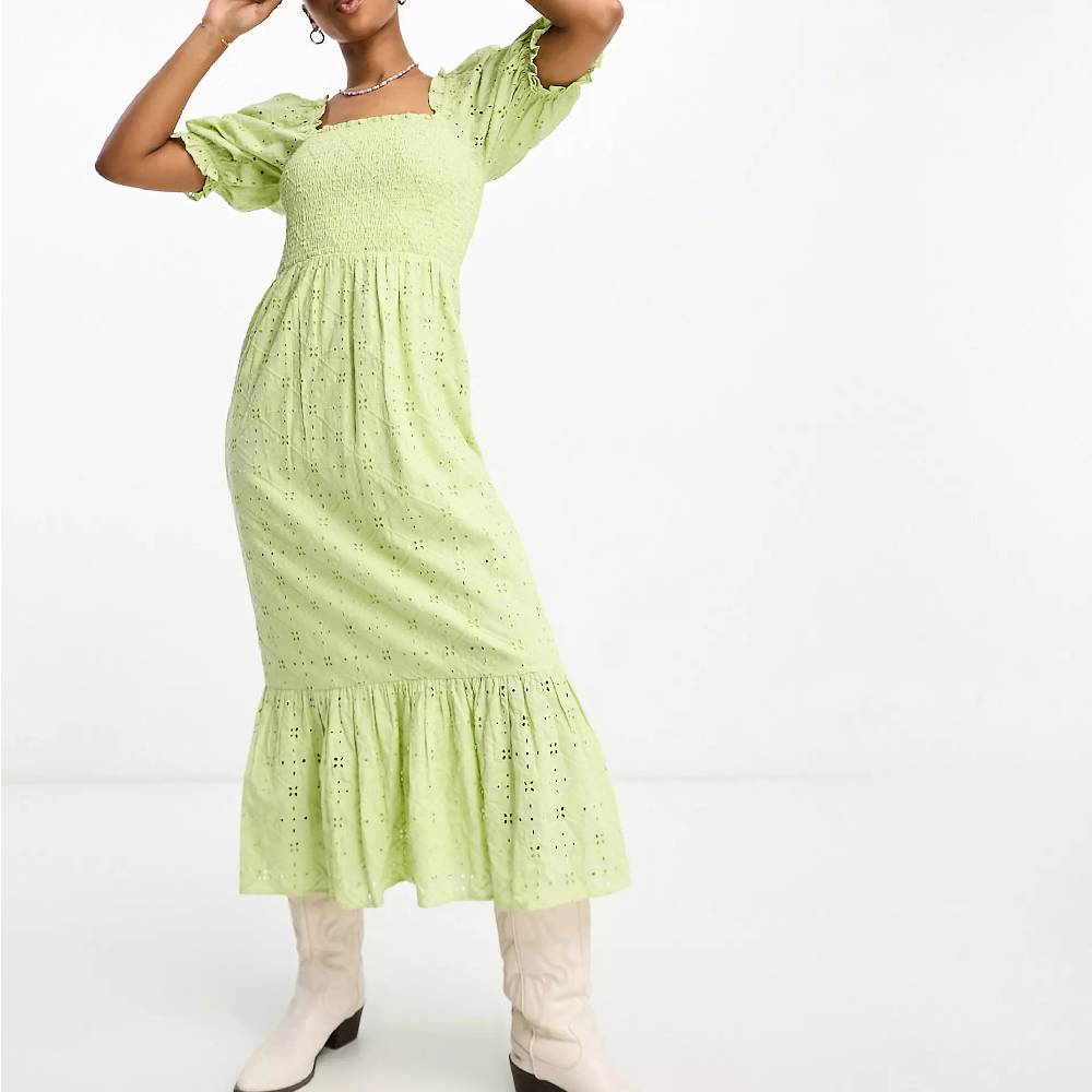 Платье Miss Selfridge, зеленый платье miss selfridge stripe half zip funnel neck knit мультколор