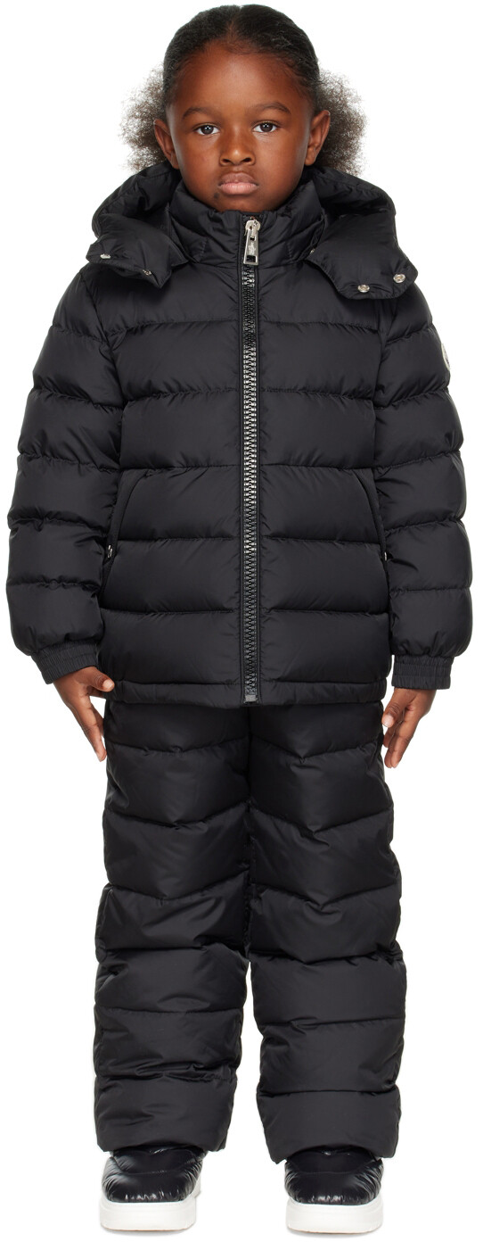 

Детский черный зимний комбинезон Benjynf Moncler Enfant