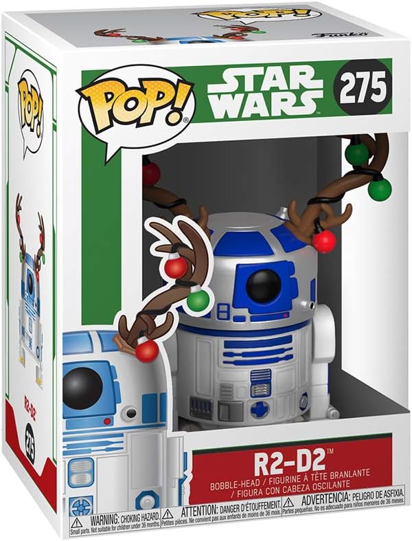 Фигурка Funko Pop Star Wars: Holiday - R2D2 with Antlers Collectible Figure, Multicolor