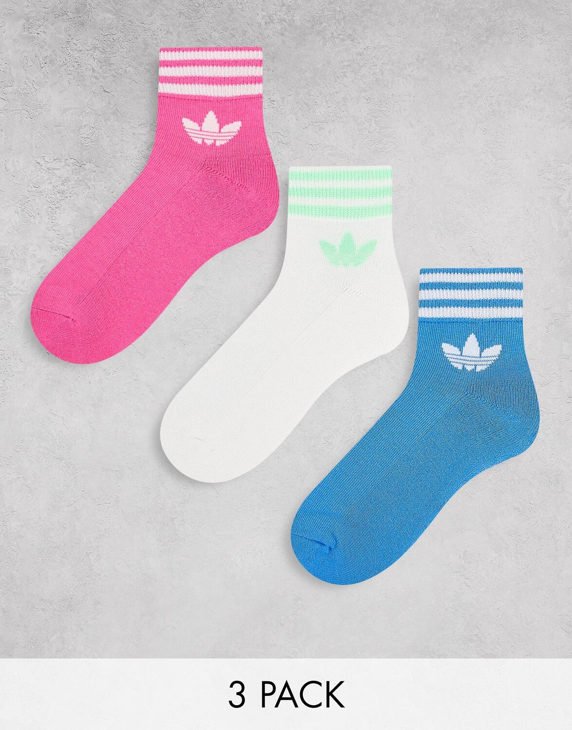 

Набор из трех пар носков adidas Originals adicolor розового и синего цветов