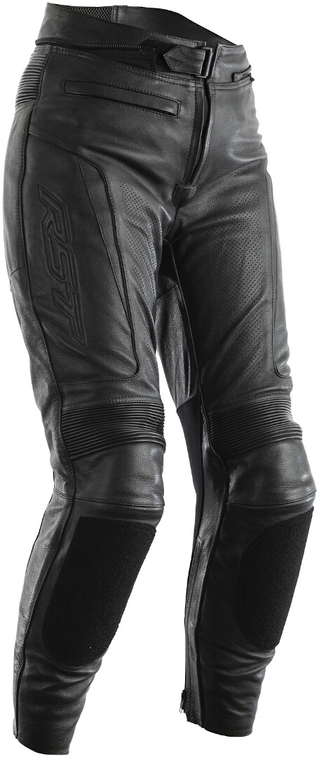 Брюки мотоциклетные кожаные женские RST GT Ladies Motorcycle Leather Pants, черный длинные женские кожаные брюки yas черный