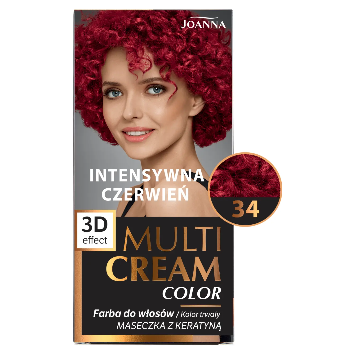 

Joanna Multi Cream Color краска для волос 34 интенсивный красный, 1 упаковка