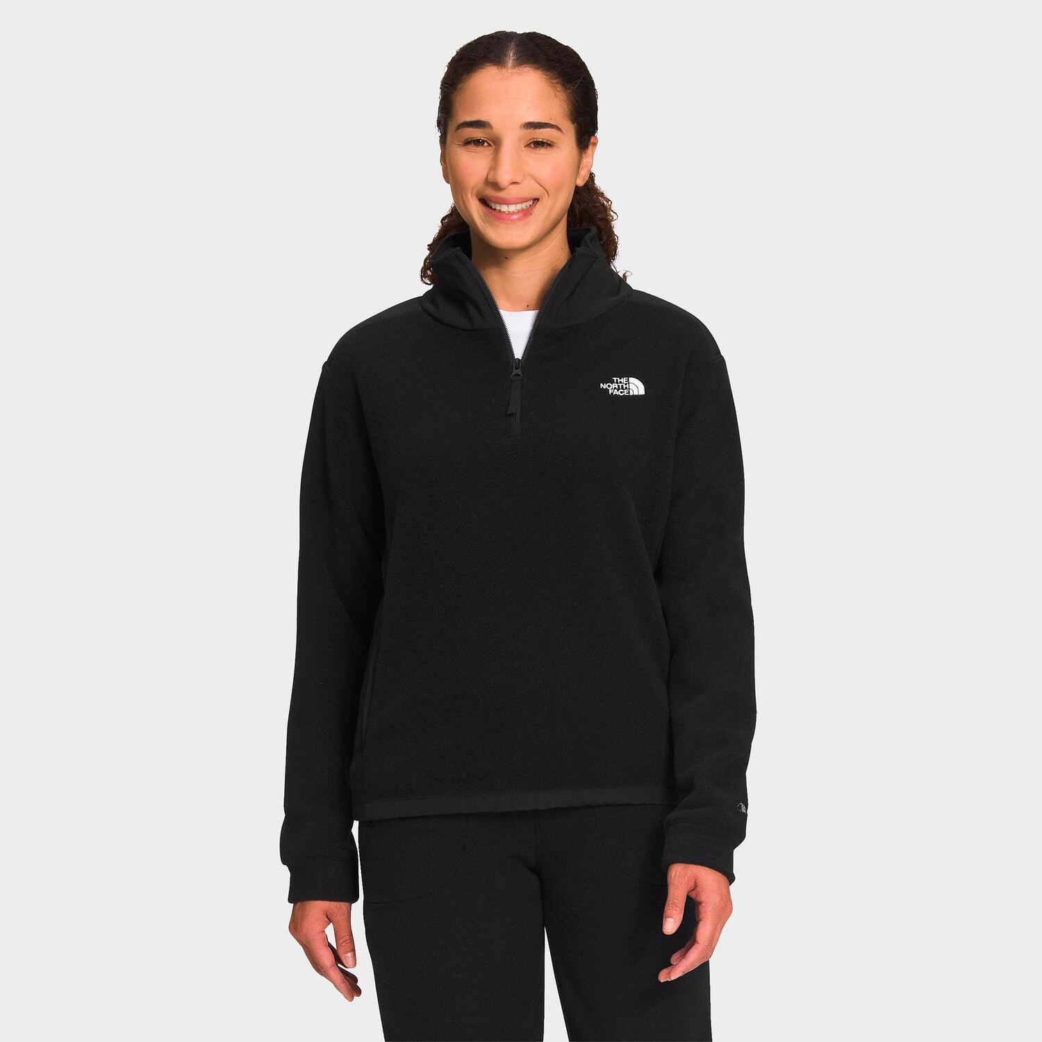 

Женская куртка The North Face Alpine Polartec 200 с молнией на четверть, черный