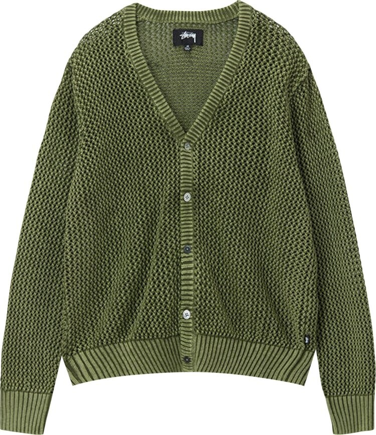 

Кардиган Stussy Loose Gauge Cardigan 'Olive', зеленый