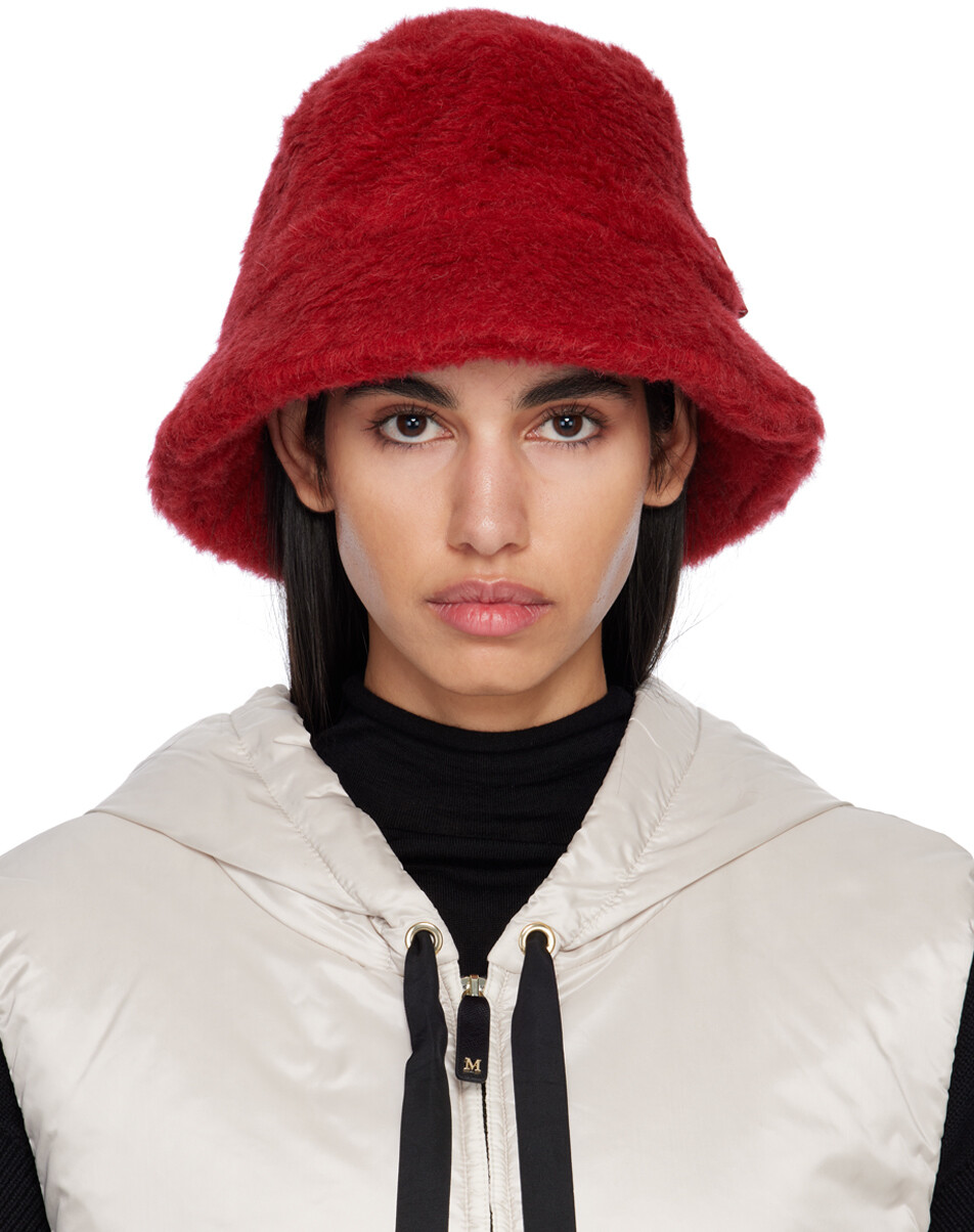 

Красная флисовая панама-ведро Max Mara
