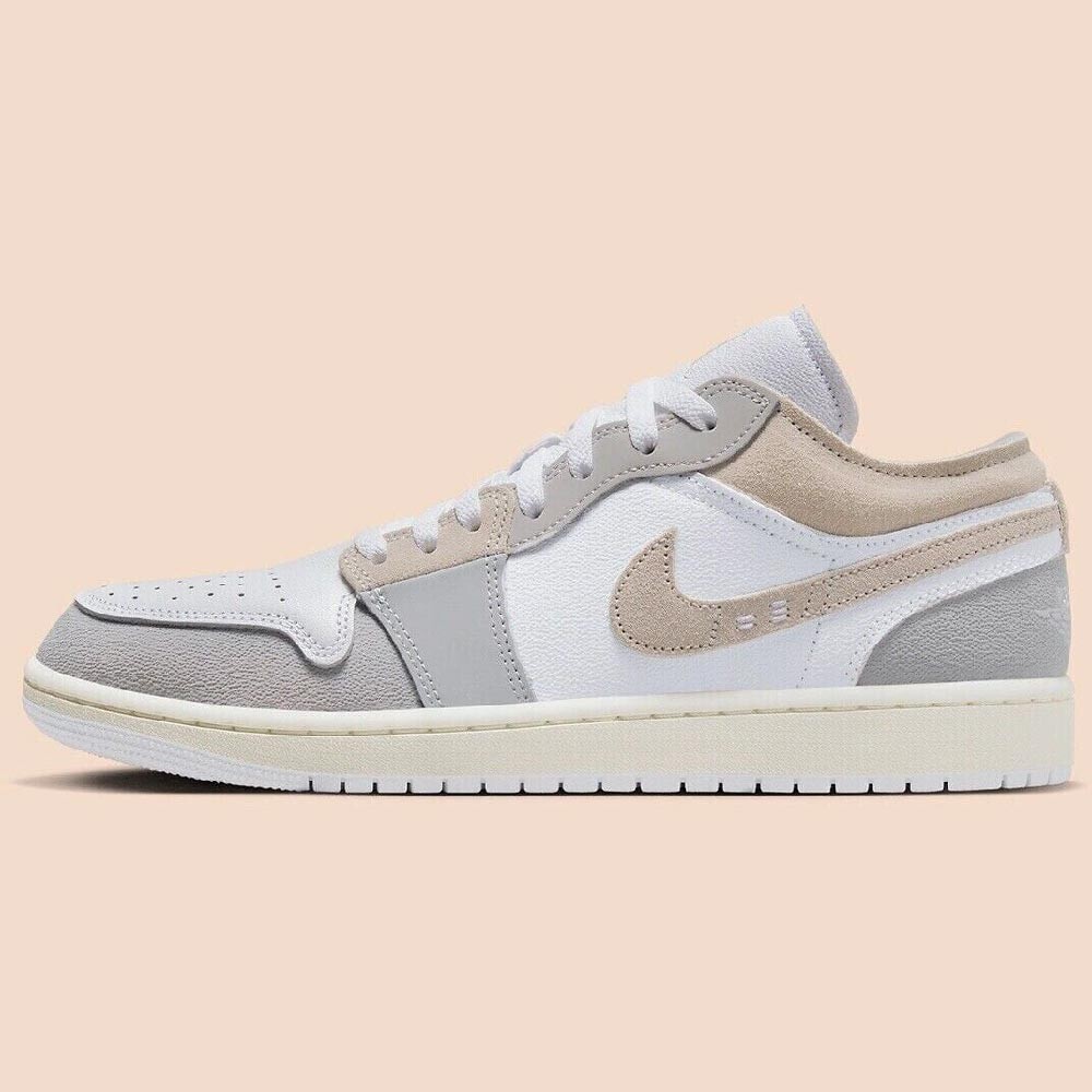 

Кроссовки Air Jordan 1 Low SE Craft, бежевый/серый/белый