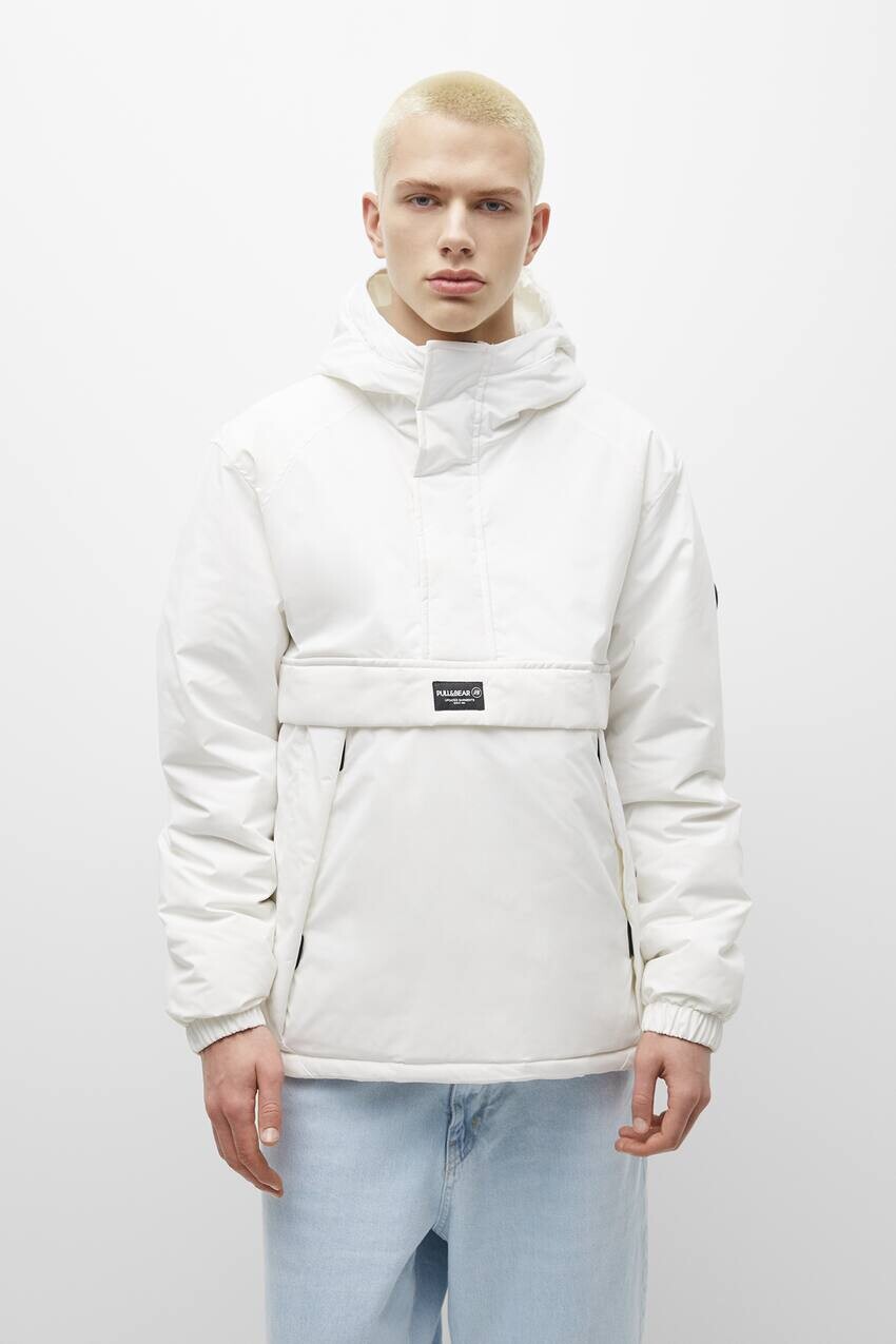 

Куртка с накладным карманом Pull&Bear, белый
