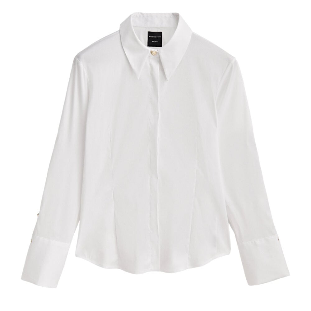 

Рубашка Massimo Dutti Studio Stretch Poplin, белый